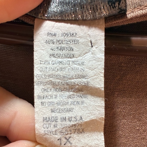 Elegant Taupe Sleeveless Cowl Neck Blouse with Embellished Shoulder - Picture 8 of 8